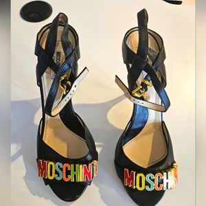 Multicolored Moschino heeled sandals